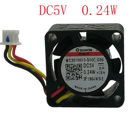 Original SUNON MC20100V3-Q00C-G9S Cooling Fan 5V 0.24W 3wires MC20100V3-Q00C-G9S Fans